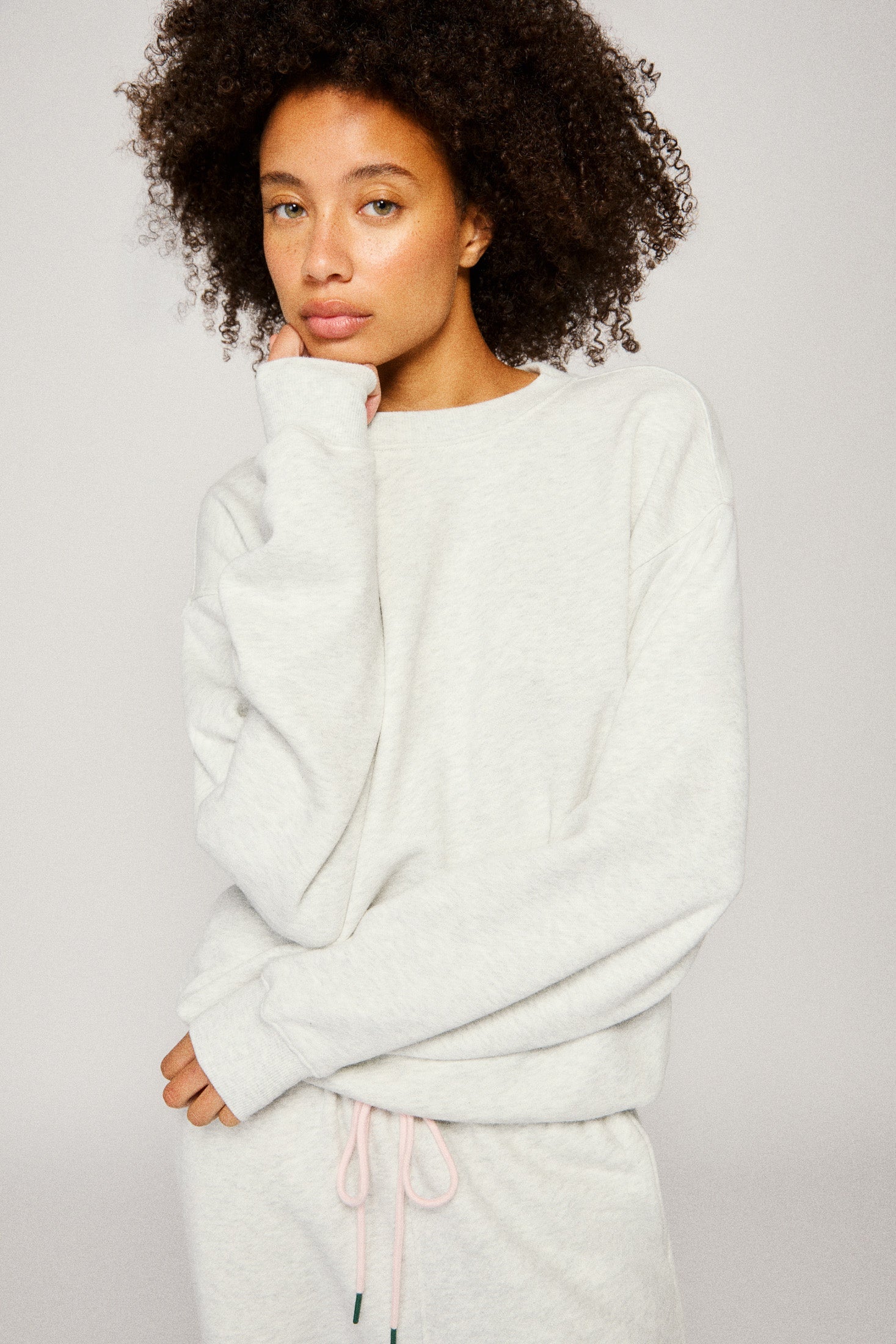 Milk Bottle Crewneck - Heather Grey