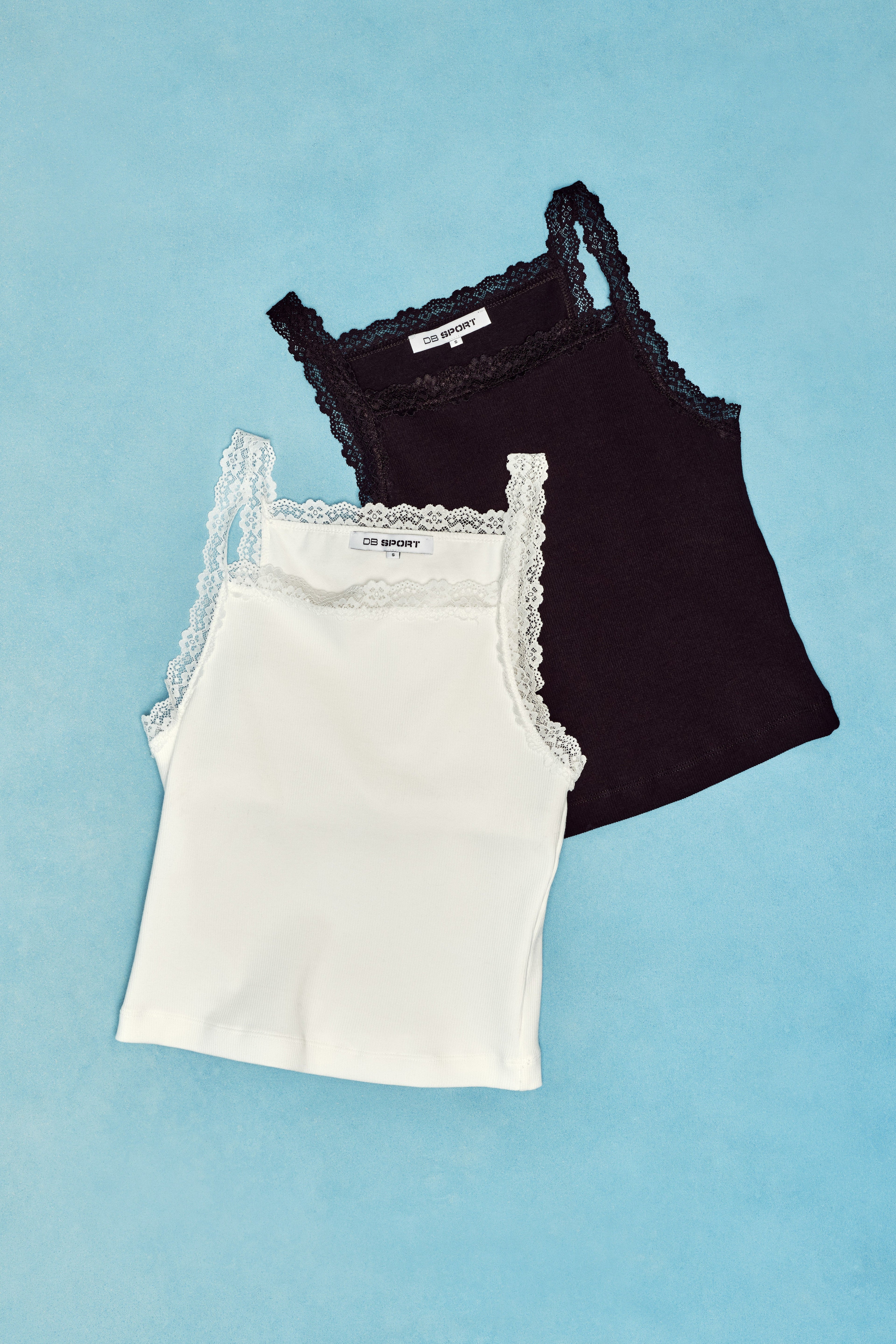 Mia Lace Tank - True Black