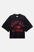 Study Break Varsity Jersey - Black/Barn Red