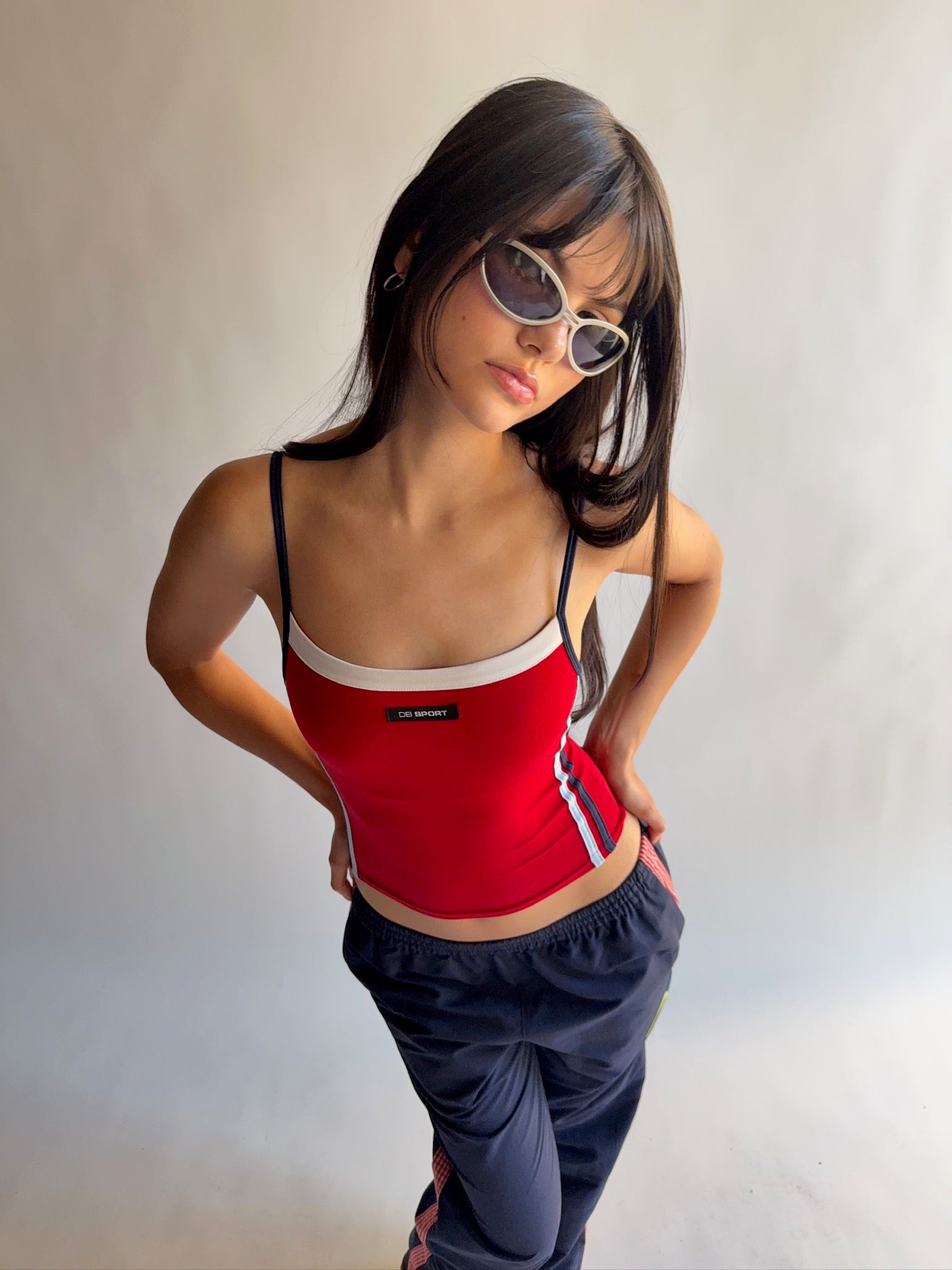Square Neck Tank - Cherry Red